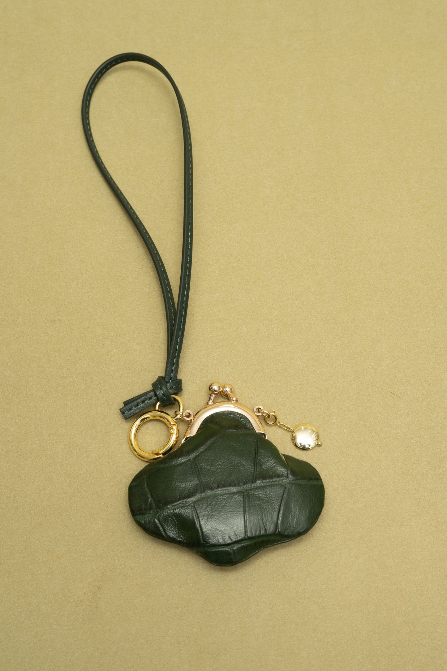 EMERALD CROCODILE-PATTERN CLOUD COIN PURSE / CHARM