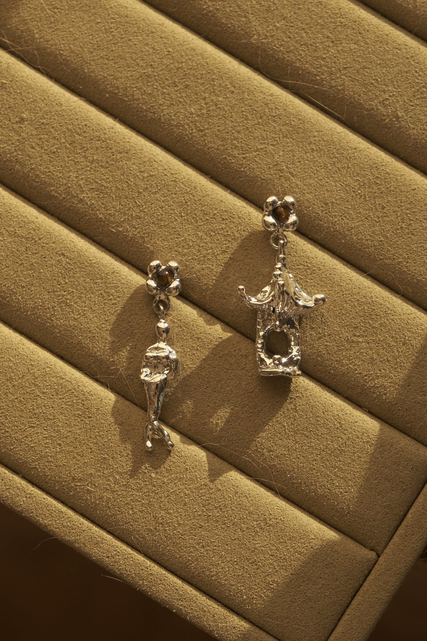 MERMAID FLORAL STUD EARRINGS