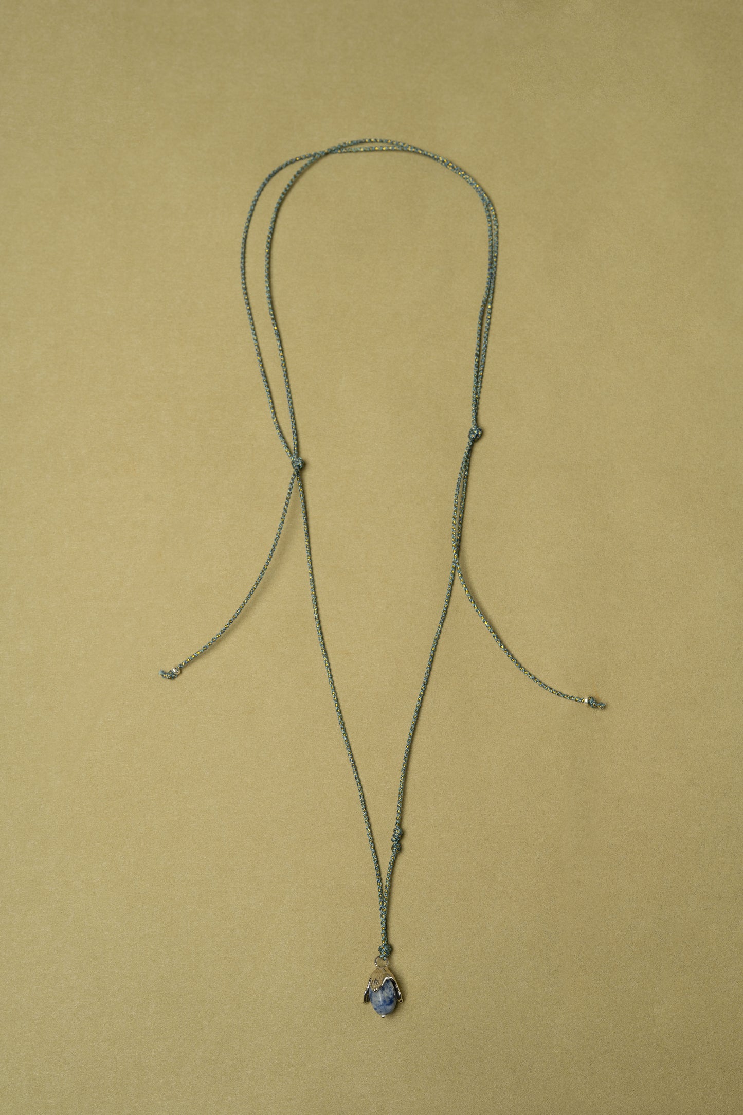 VIOLET & BLUE SPOT JADE NECKLACE