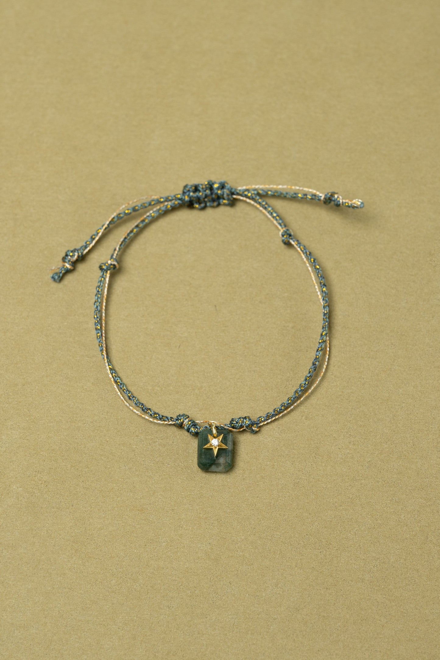 MOSS AGATE STAR BRACELET