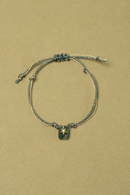 MOSS AGATE STAR BRACELET
