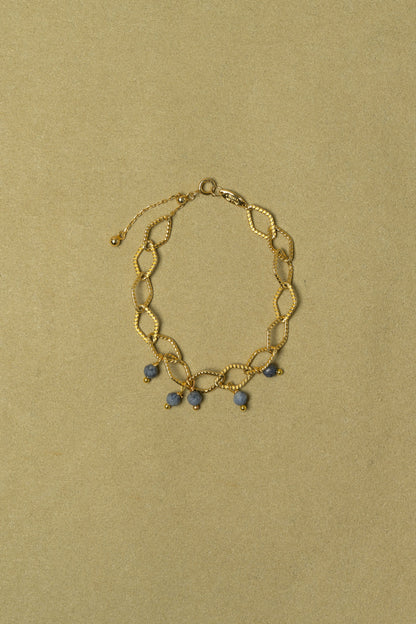BLUE CORAL BEADED BRACELET