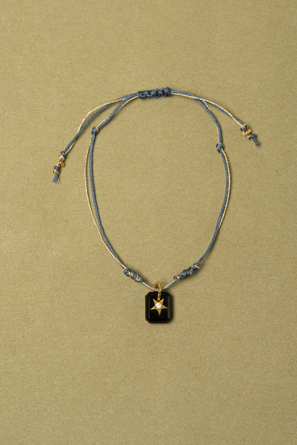 BLACK AGATE STAR BRACELET