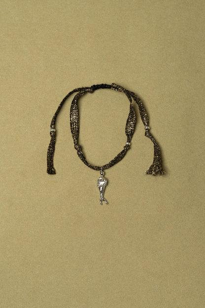 MERMAID BRAIDED BLACK-GOLD CORD BRACELET