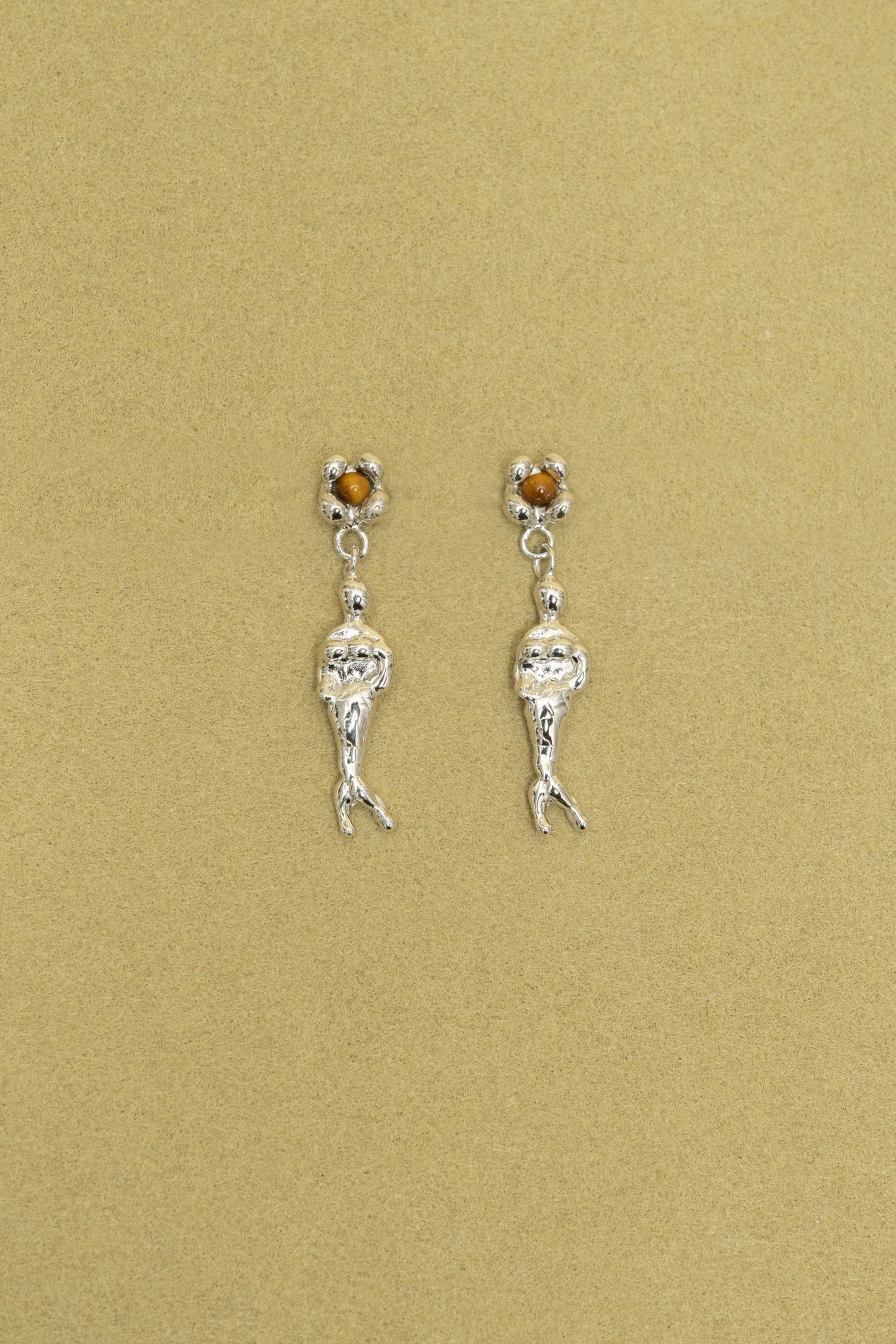 MERMAID FLORAL STUD EARRINGS