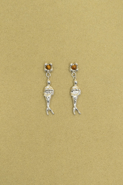 MERMAID FLORAL STUD EARRINGS