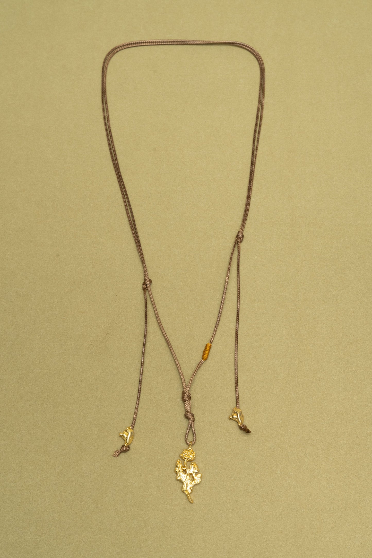 DANDELION BRAIDED CORD NECKLACE