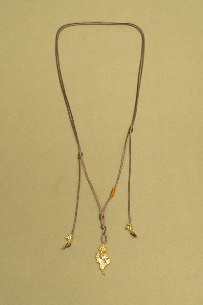 DANDELION BRAIDED CORD NECKLACE