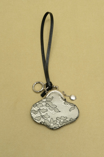 BLACK LACE CLOUD COIN PURSE / CHARM
