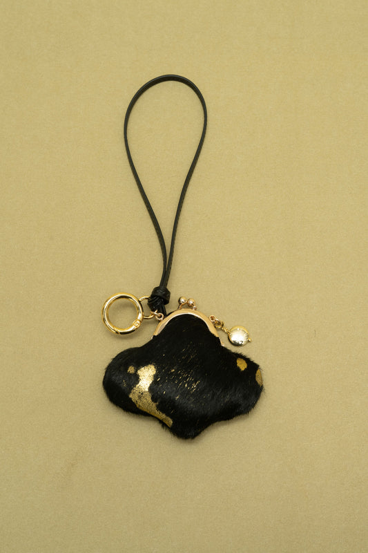 DARK GOLD HORSE HAIR CLOUD COIN PURSE / CHARM