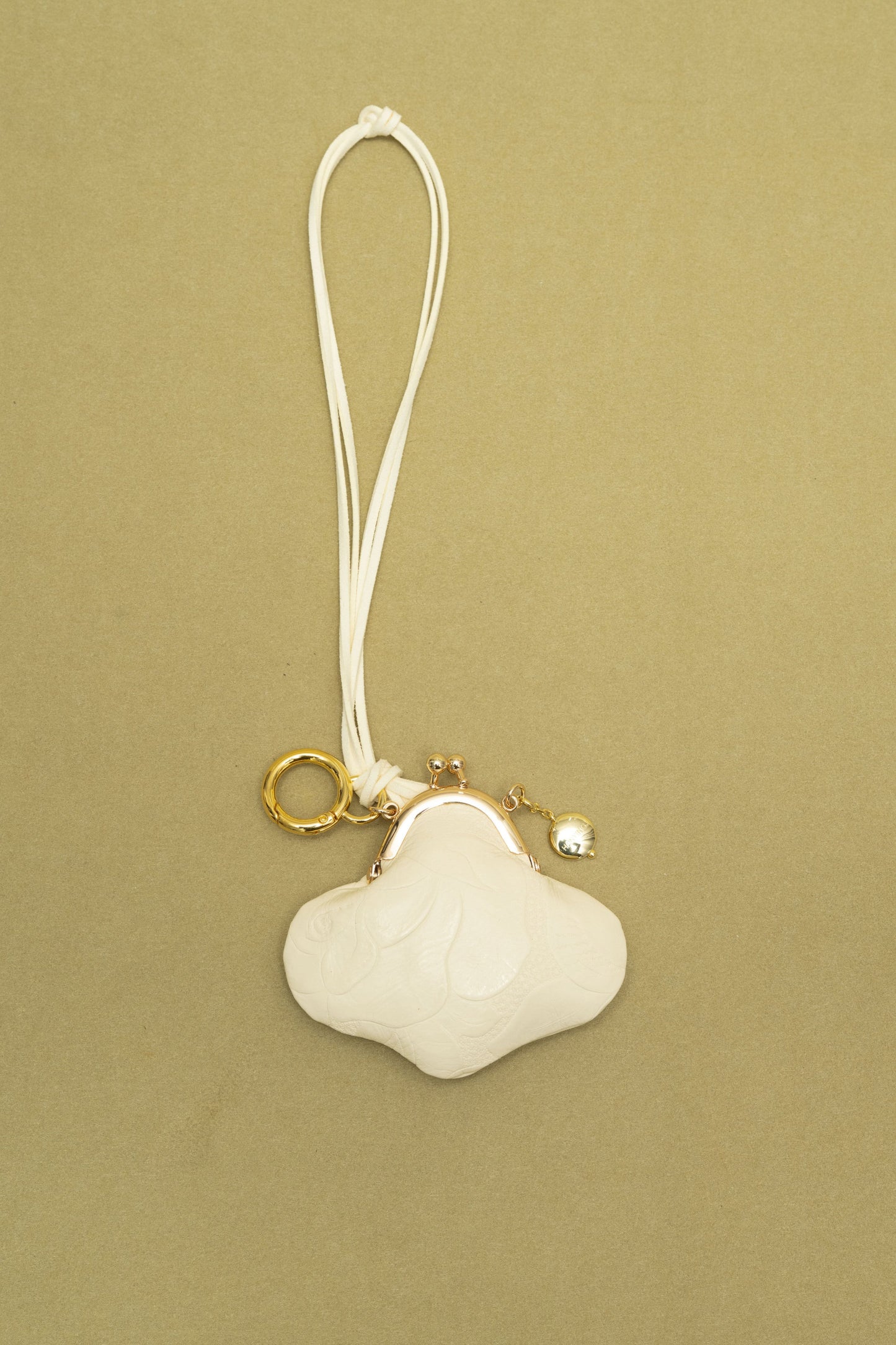 ITALIAN ROSE CLOUD EMBOSSED COIN PURSE / CHARM