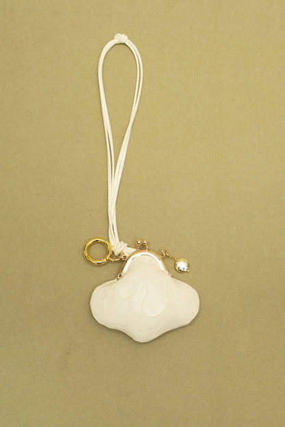 ITALIAN ROSE CLOUD EMBOSSED COIN PURSE / CHARM