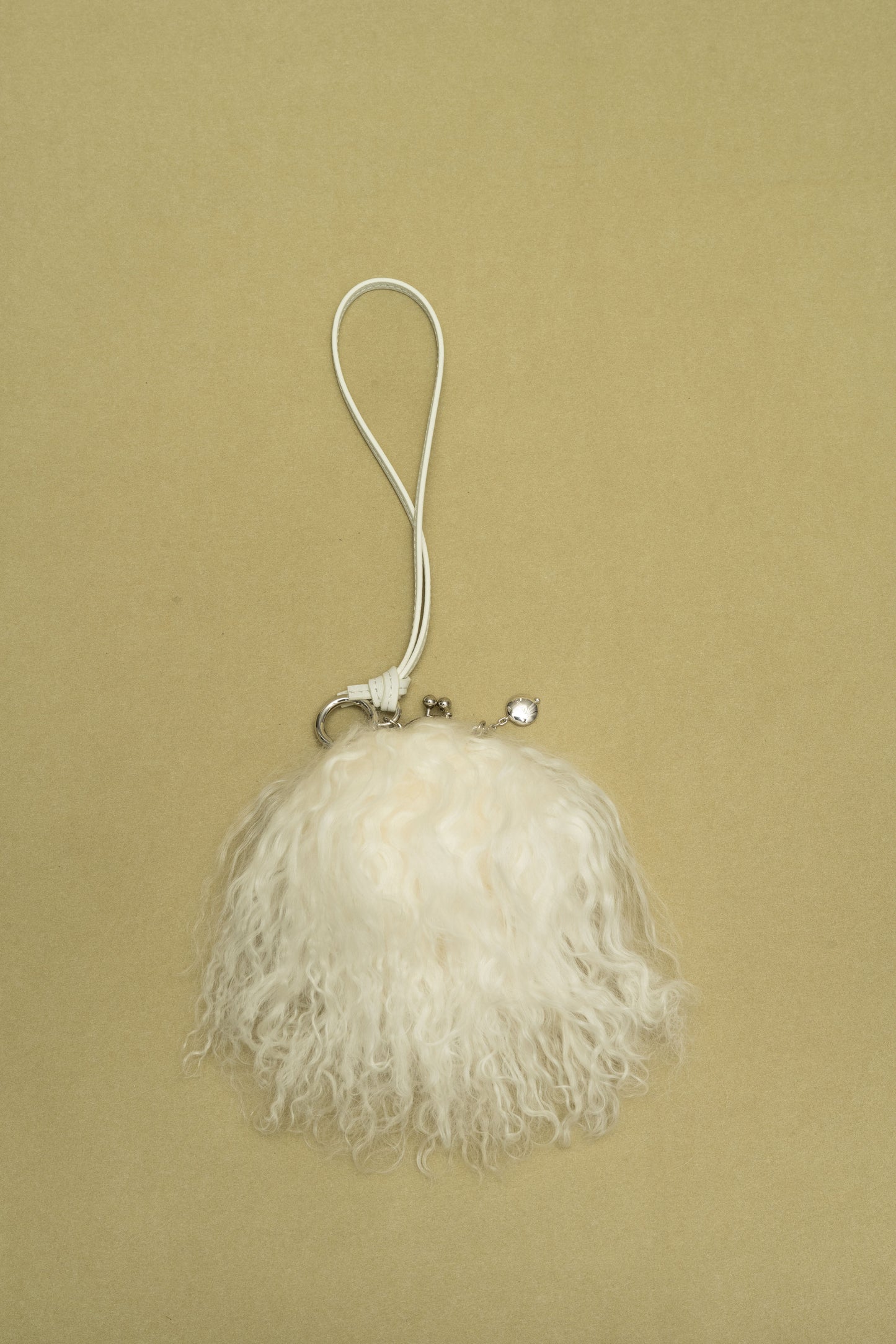 WHITE FAIRY WOOL CLOUD COIN PURSE / CHARM