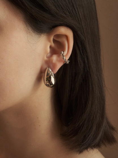 FLORAL EAR CUFF (SIVER)