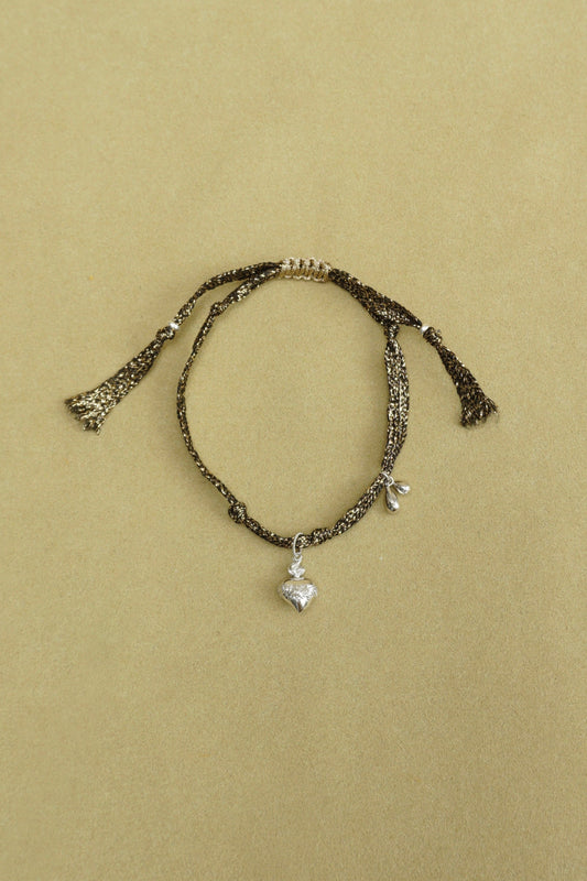 ROSE FLAME HEART BRAIDED BRACELET