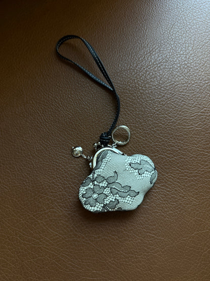 BLACK LACE CLOUD COIN PURSE / CHARM