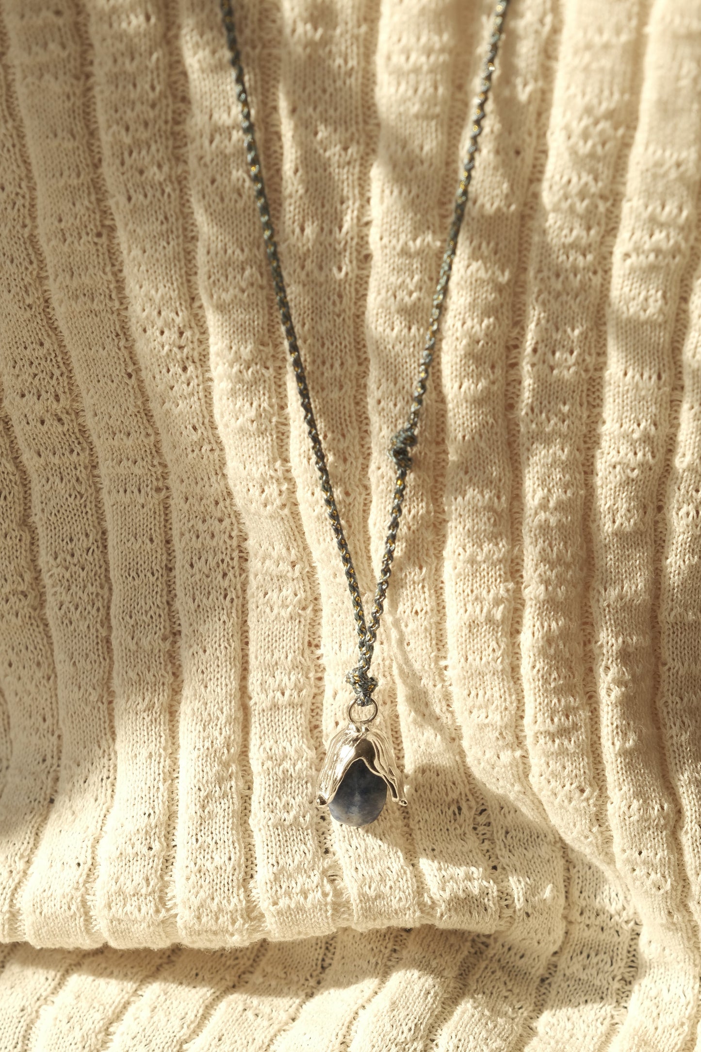 VIOLET & BLUE SPOT JADE NECKLACE