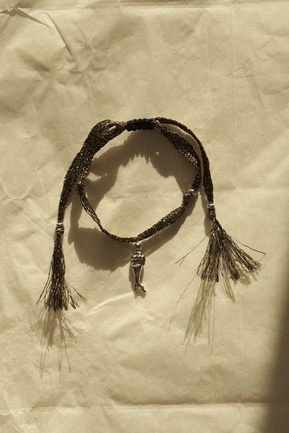MERMAID BRAIDED BLACK-GOLD CORD BRACELET