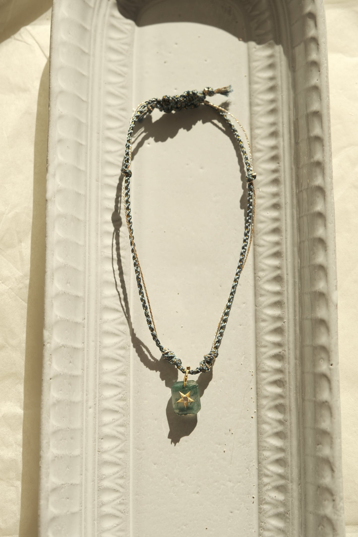 MOSS AGATE STAR BRACELET