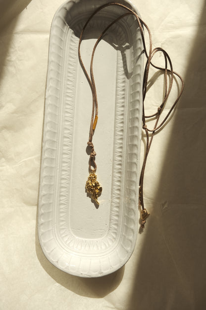 DANDELION BRAIDED CORD NECKLACE