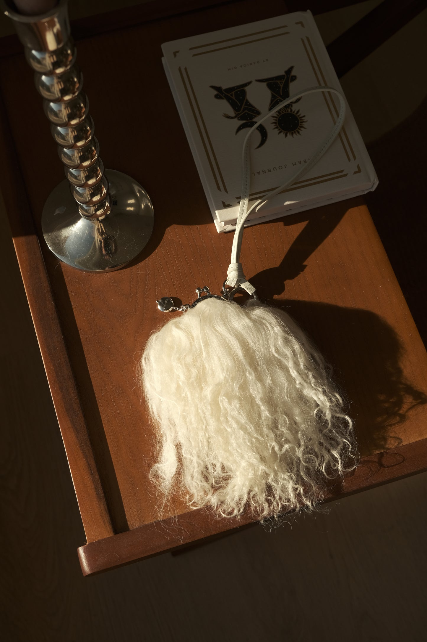 WHITE FAIRY WOOL CLOUD COIN PURSE / CHARM