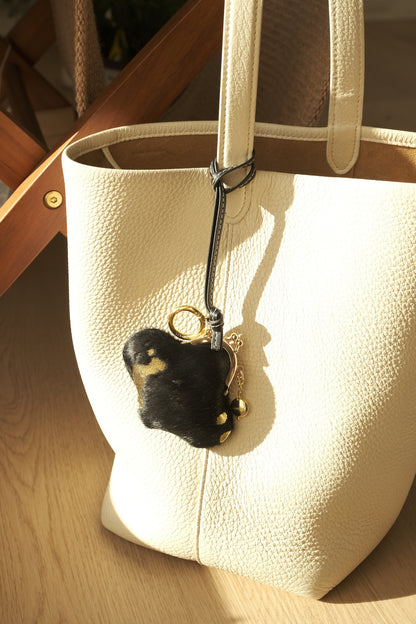 DARK GOLD HORSE HAIR CLOUD COIN PURSE / CHARM