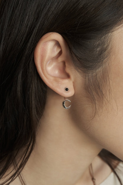 MOON & STAR TIGER'S EYE STUD EARRINGS