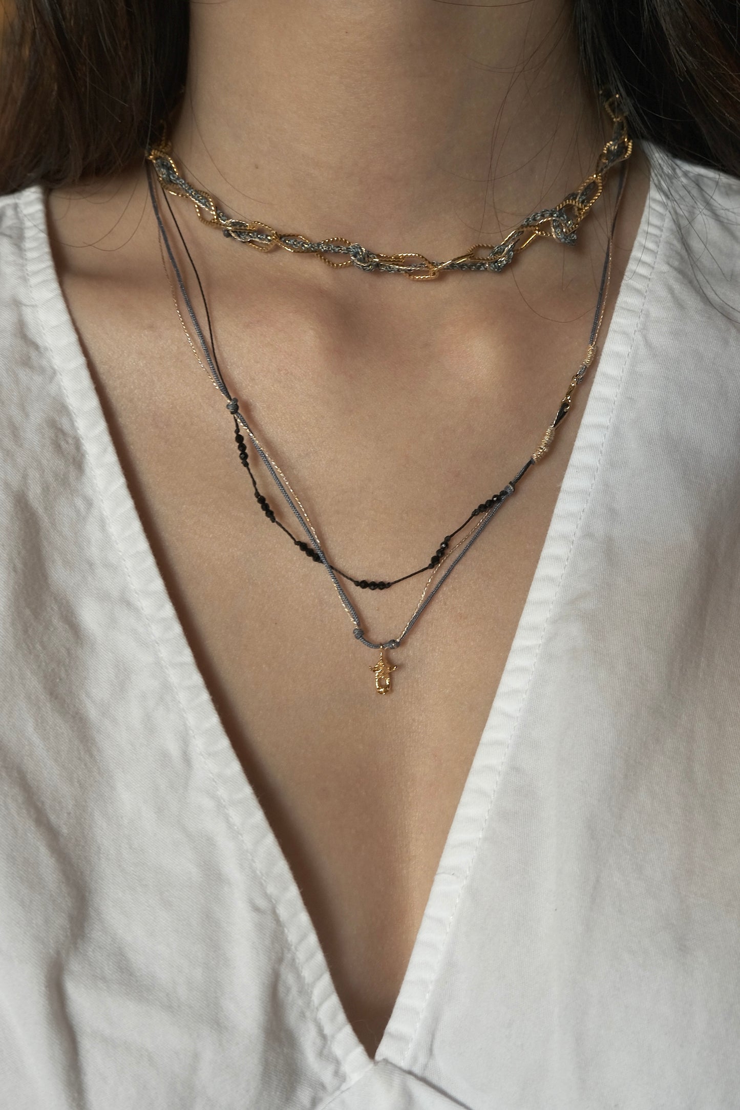 RHOMBUS BRAIDED NECKLACE