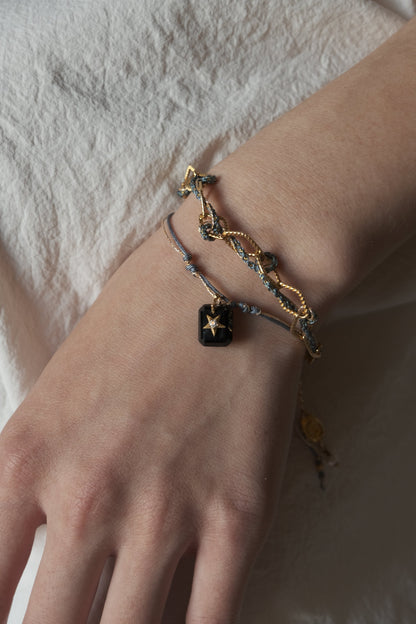 BLACK AGATE STAR BRACELET