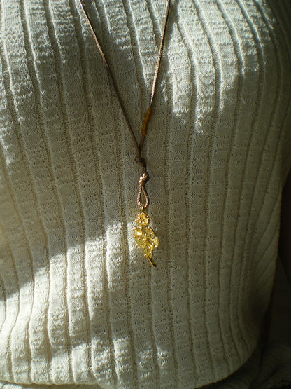 DANDELION BRAIDED CORD NECKLACE