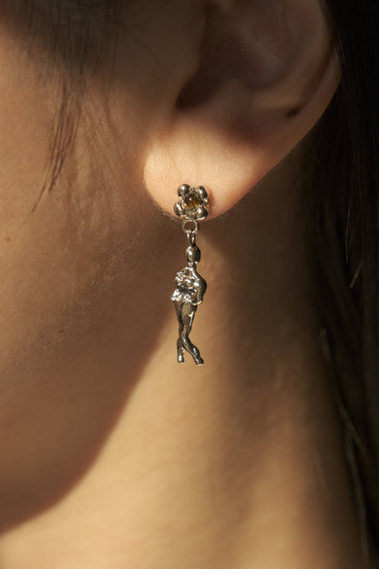 MERMAID FLORAL STUD EARRINGS