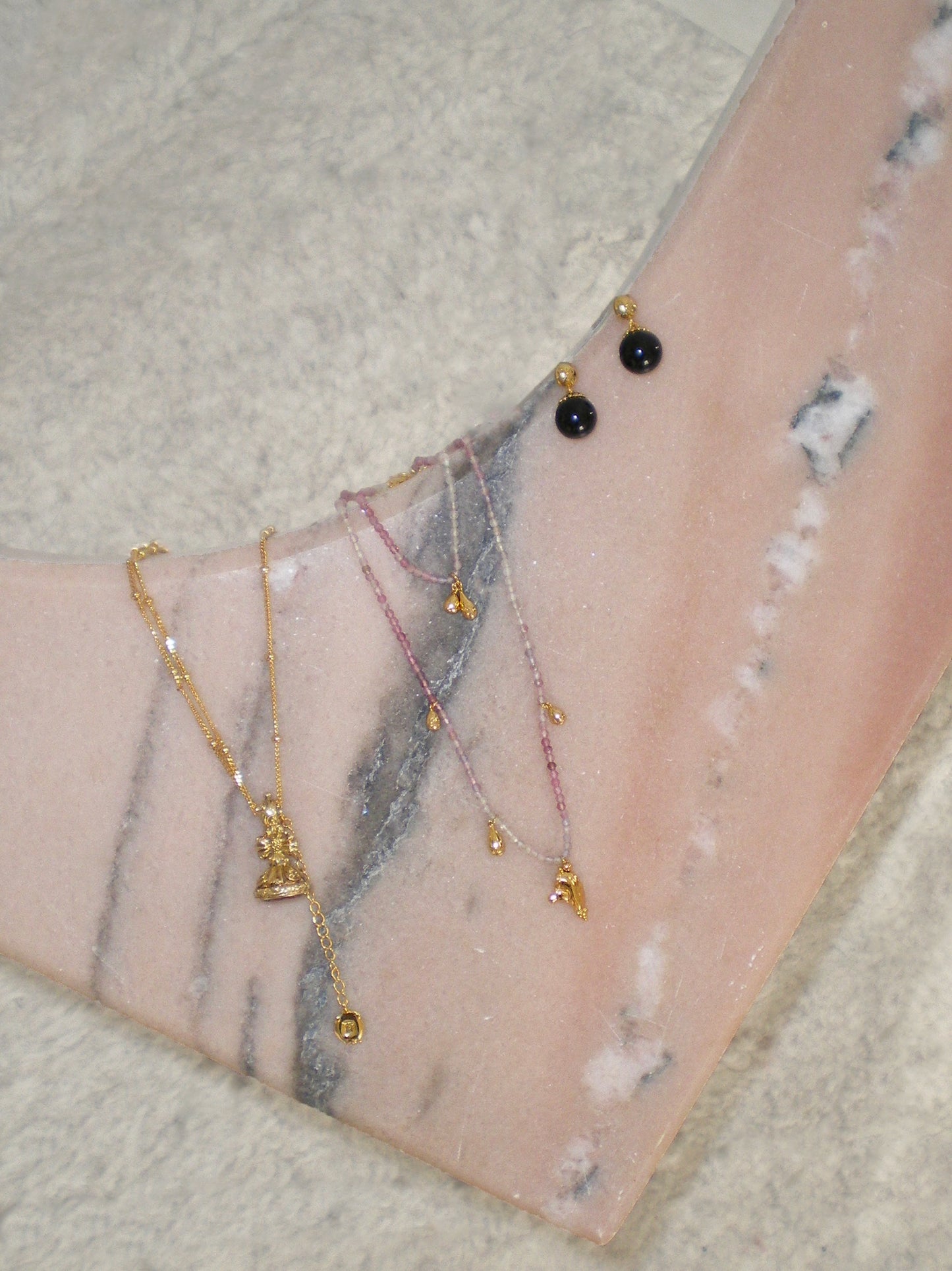 PINK TOURMALINE LUCKY NECKLACE - QIXI LIMITED EDITION