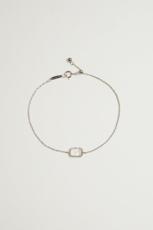 HANDCRAFTED WHITE CRYSTAL ENGRAVED BRACELET