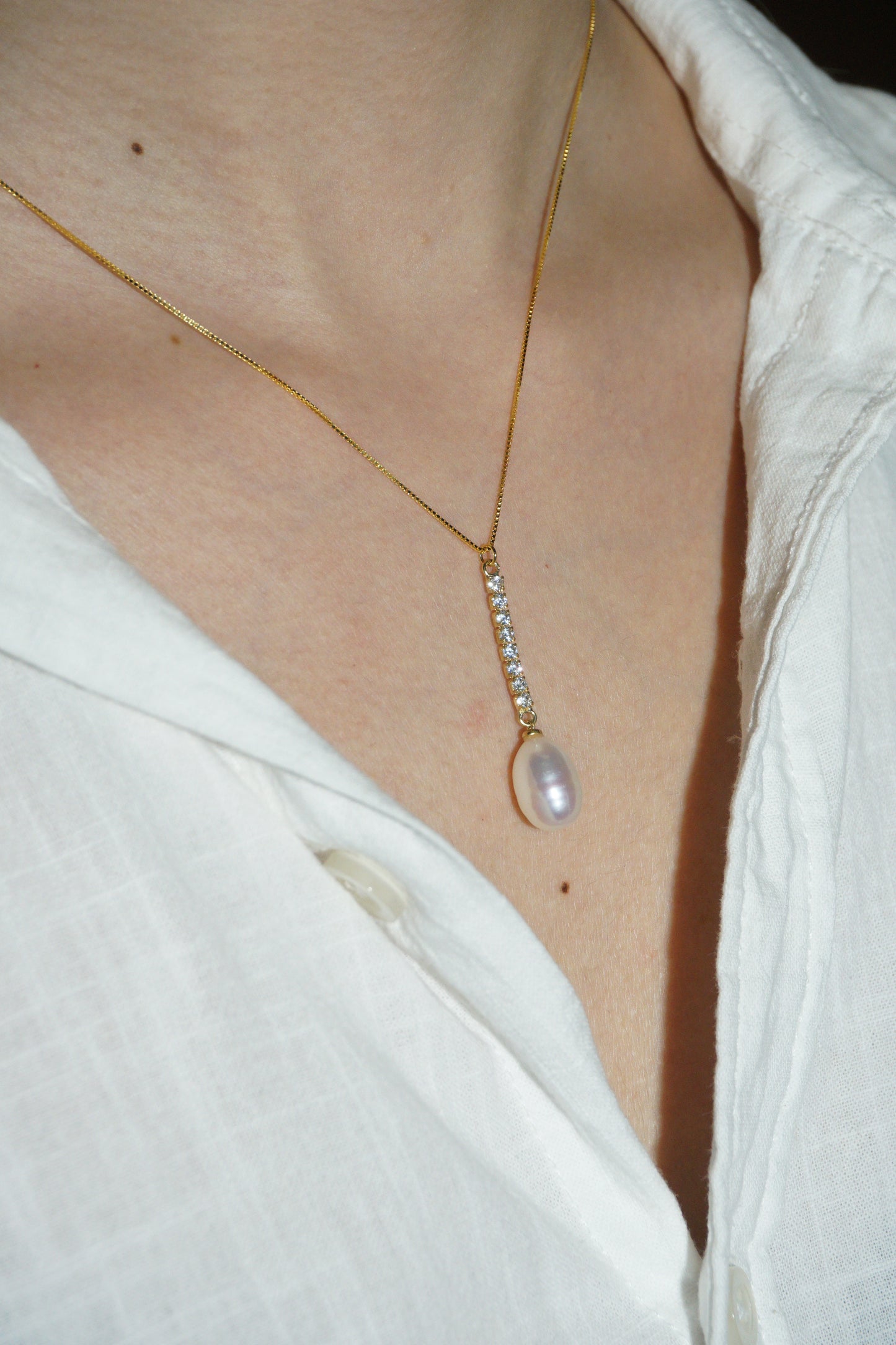 WATER DROP PEARL NECKLACE