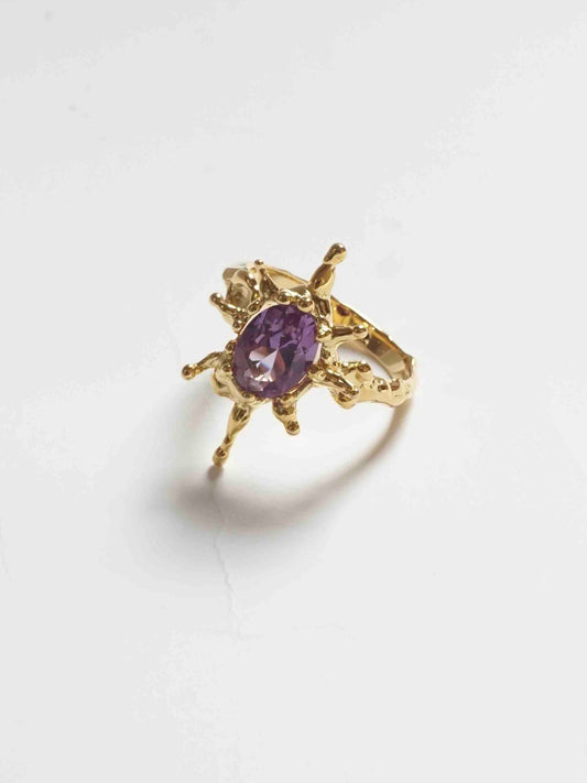 OVAL VIOLET TALISMAN RING