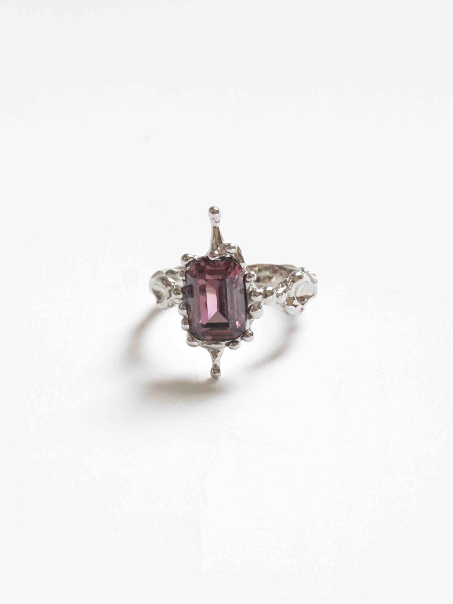 SQUARE BLUSH PINK TALISMAN RING