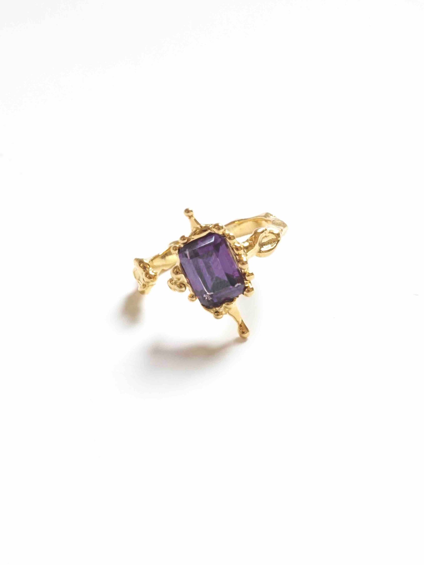 SQUARE PURPLE TALISMAN RING