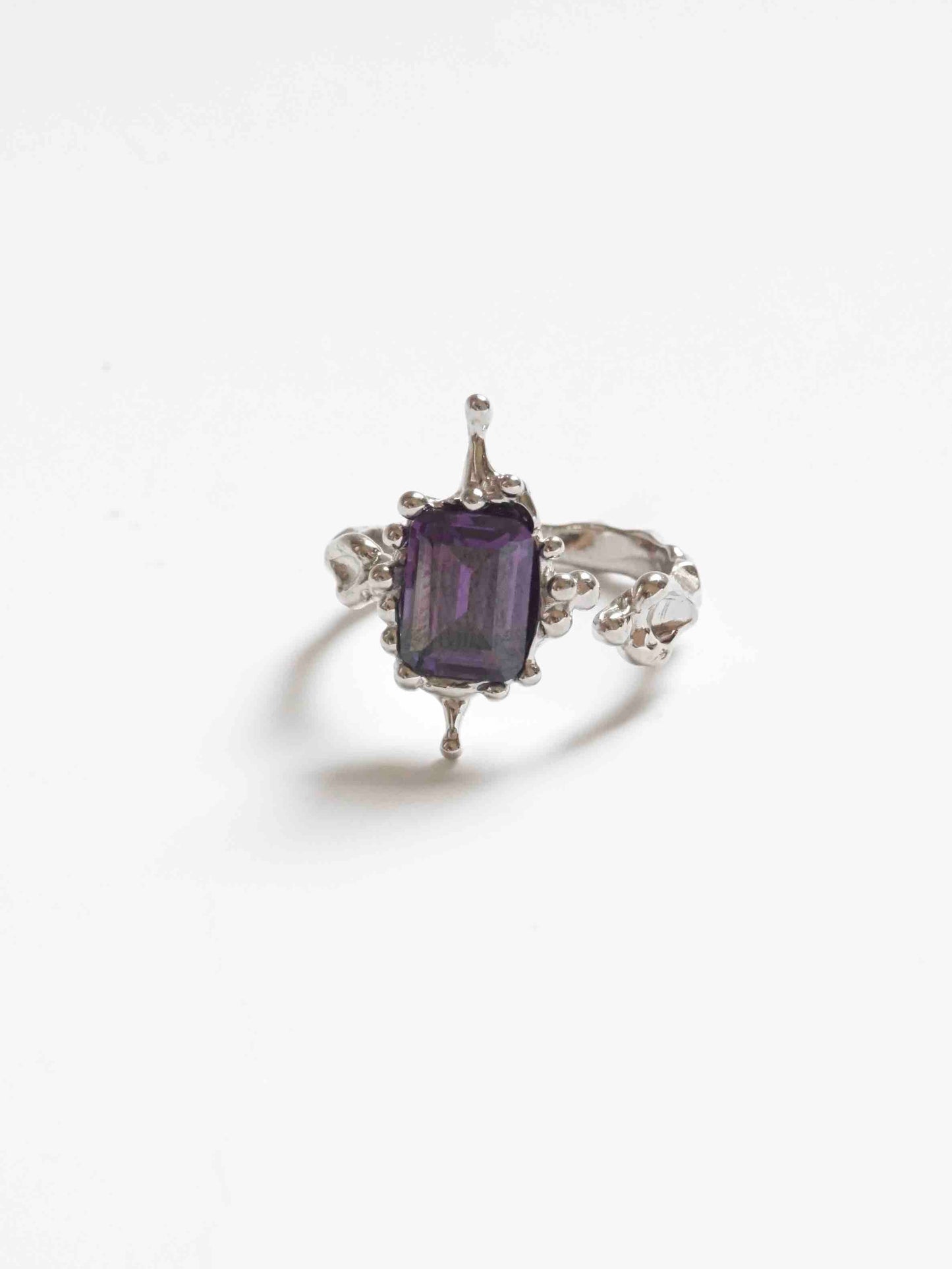 SQUARE PURPLE TALISMAN RING