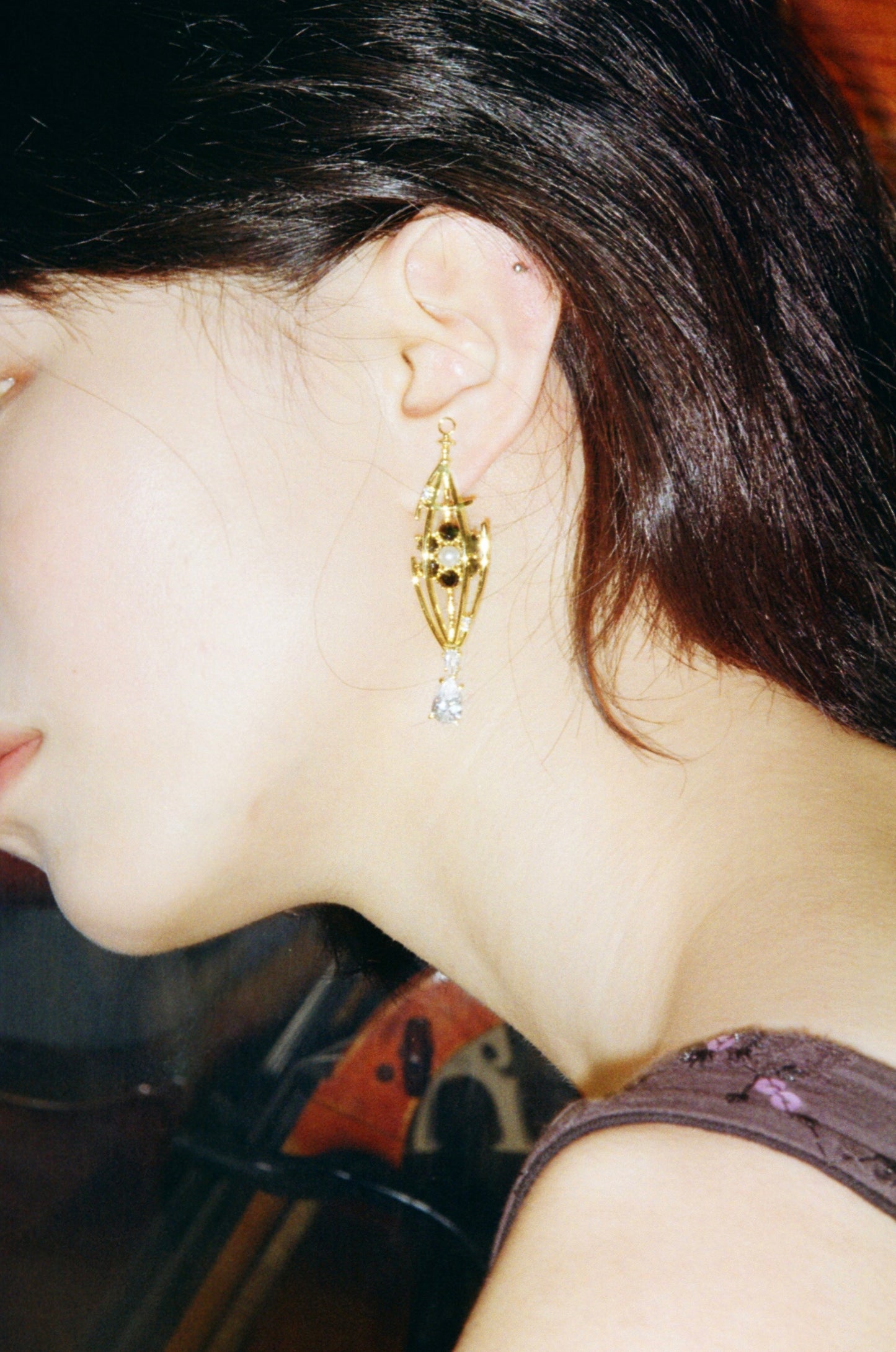 HANYING X MOMONARY EARRINGS (GOLD)