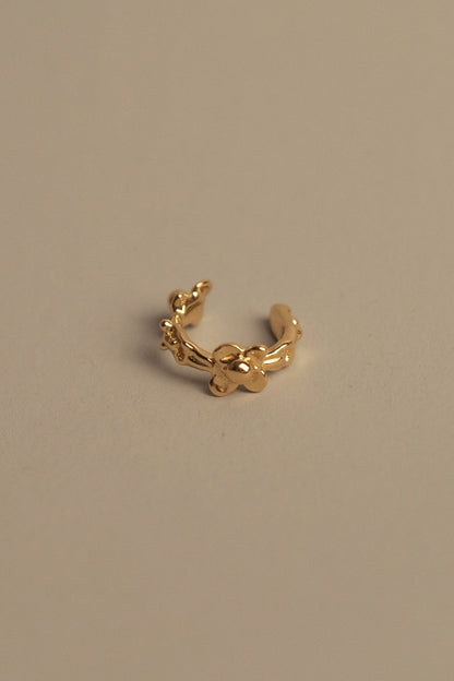 FLORAL EAR CUFF (GOLD)