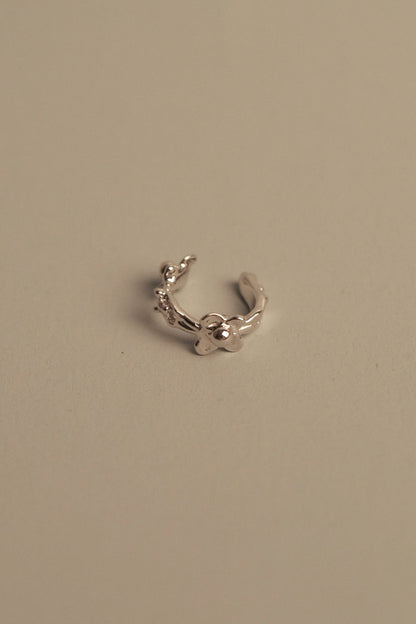 FLORAL EAR CUFF (SIVER)