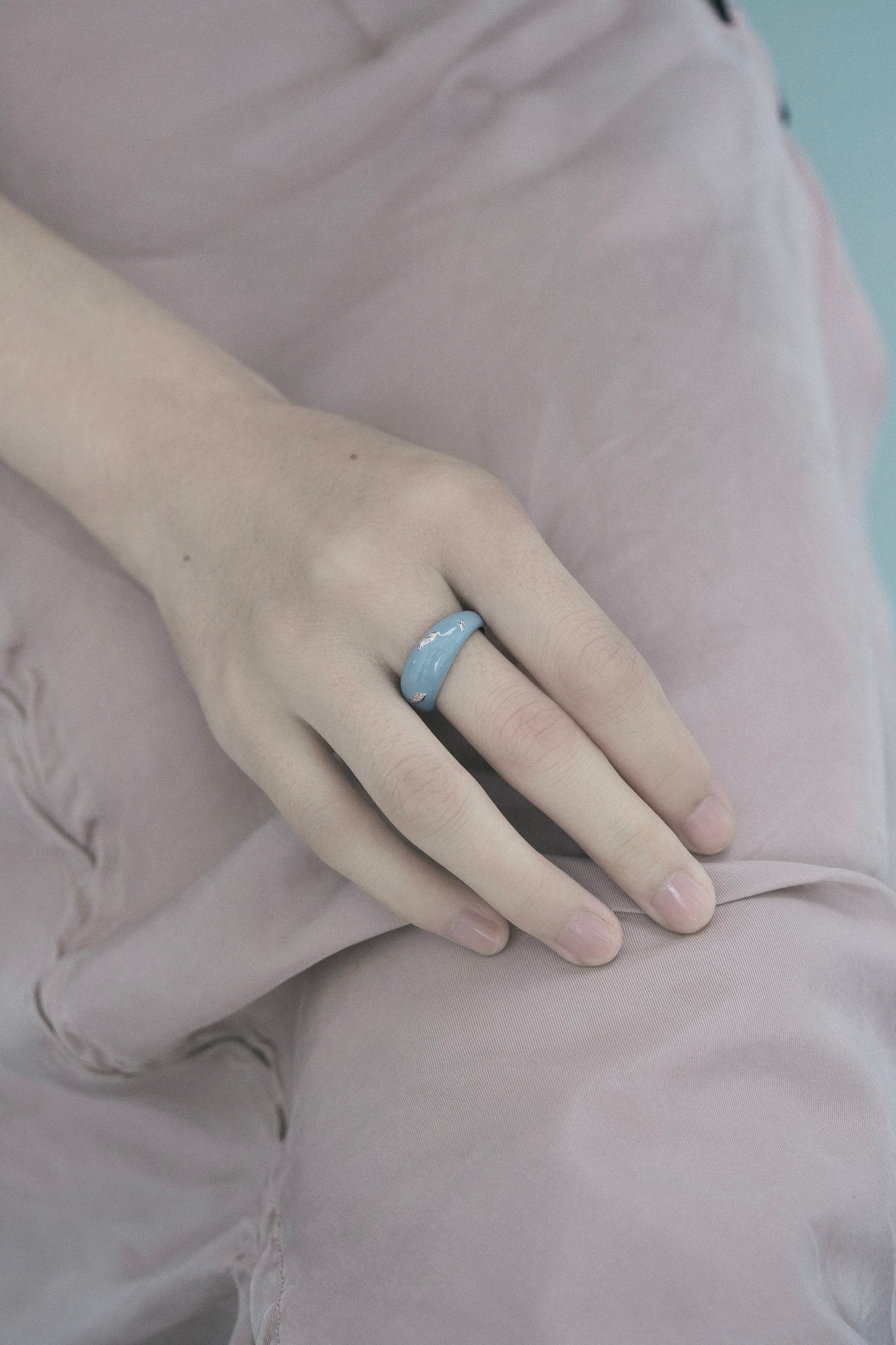 BLUE ENAMEL RING