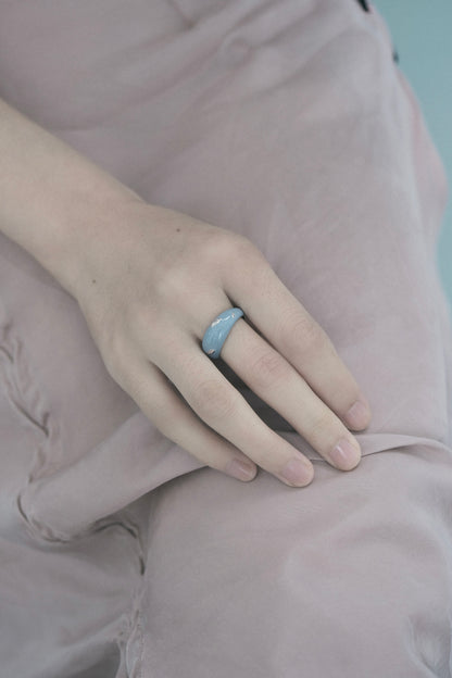 BLUE ENAMEL RING