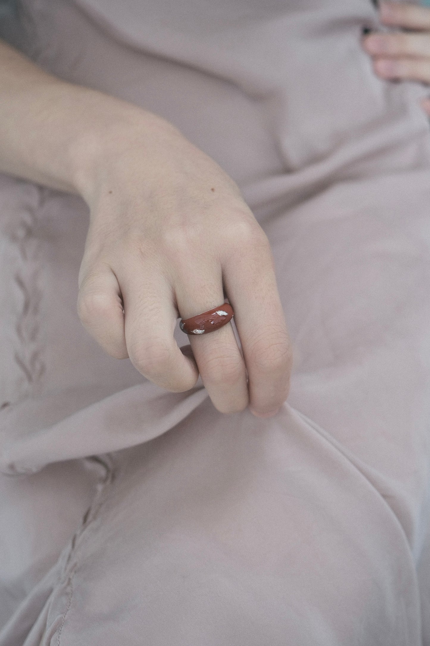 RED ENAMEL RING